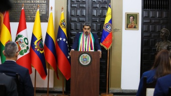 Fotografía cedida de Venezuela, Nicolás Maduro, en Caracas (Venezuela). (Palacio de Miraflores / EFE)