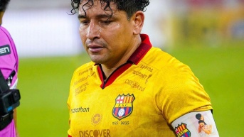 Mario Pineida en un partido con Barcelona SC (Foto: Barcelona SC)