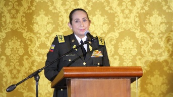 Tannya Varela fue la primera mujer en comandar toda la Policía Nacional. Estuvo entre 2021 y 2022. (Flickr Ministerio de Gobierno)