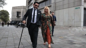 Quito, 3 de abril de  2025. El abogado Washington Andrade y su entonces clienta, la jueza Nubia Vera. (API)