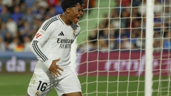 El delantero brasileño del Real Madrid, Endrick, sale cedido al Olympique Lyon (EFE)