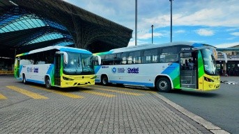 Imagen de archivo de buses del sistema Metrovía. (Alcaldía de Guayaquil)