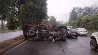 Accidente de tránsito reportado por la AMT en el sur de Quito (Captura de pantalla)