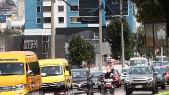 Quito, jueves 16 de enero de 2025. Congestión vehicular en Quito. (API)