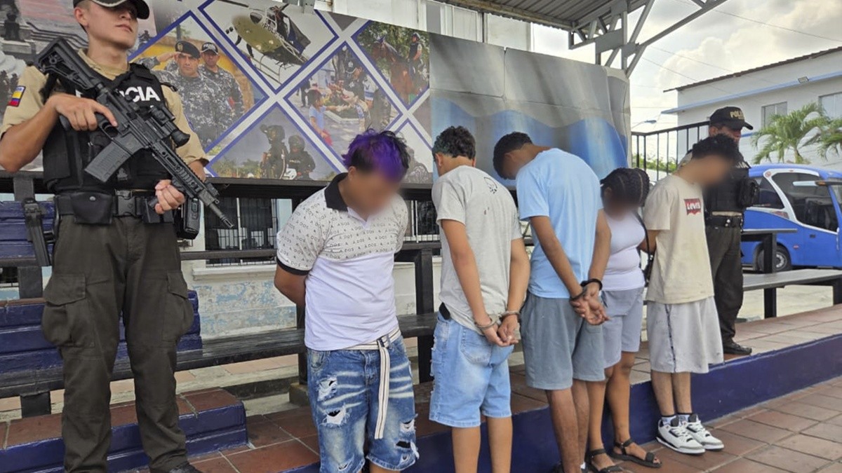 Cinco extranjeros fueron detenidos por asesinato en el norte de Guayaquil. (Policía Nacional)