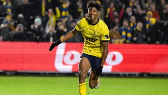 Kevin Rodríguez celebra su gol ante el Anderlecht por los cuartos de final de la Copa de Bélgica