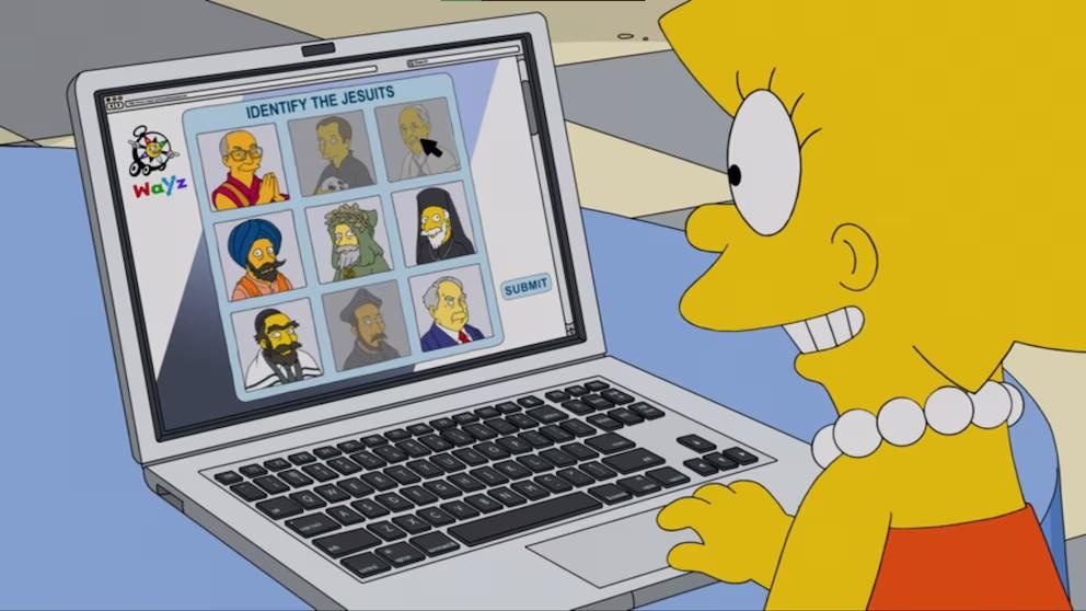 Fotografía de Lisa viendo a líderes mundiales.  (Internet)