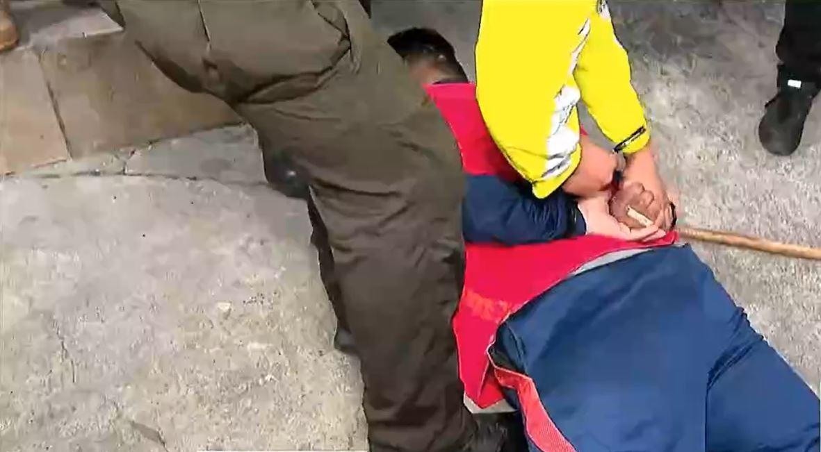 Momento de la detención del conductor (TELEVISTAZO)