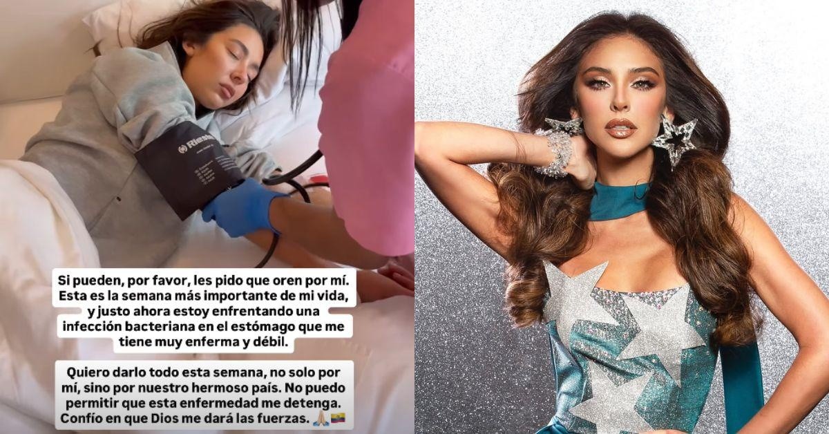 Publicación con la que Nadia Mejía anunciaba que estaba lidiando con una infección bacteriana.  (RRSS)