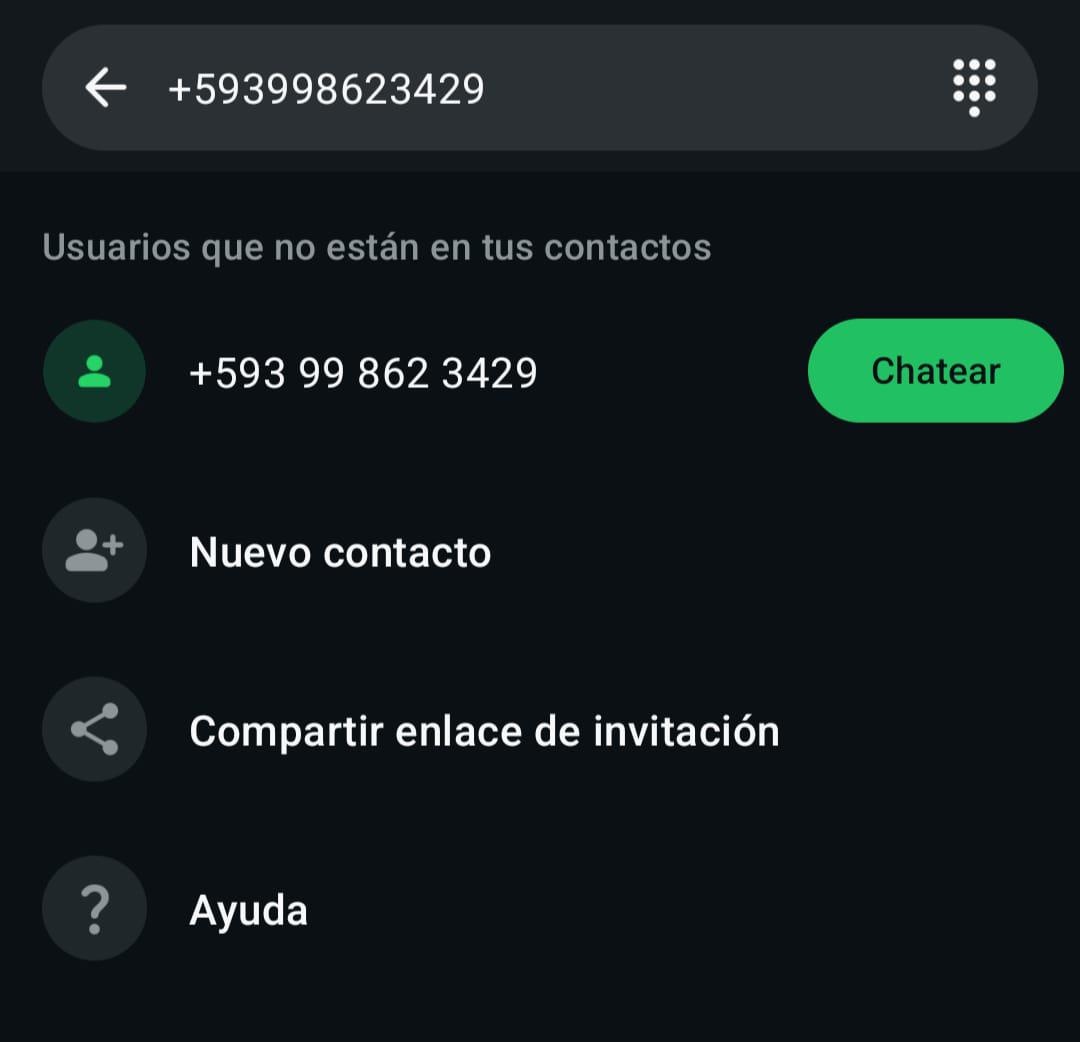 Ejemplo con un número de teléfono inexistente (Captura de pantalla)