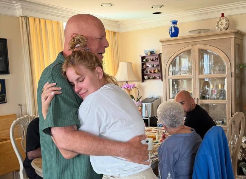 Foto previa de Tallulah Willis y su padre.  (RRSS)