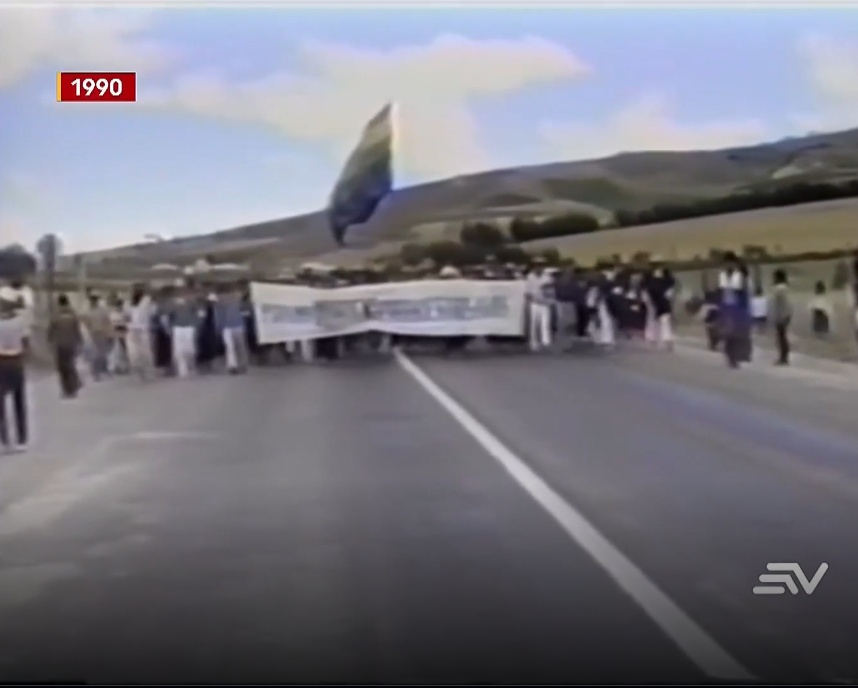 Paro Nacional de 1990. (Archivo Ecuavisa )