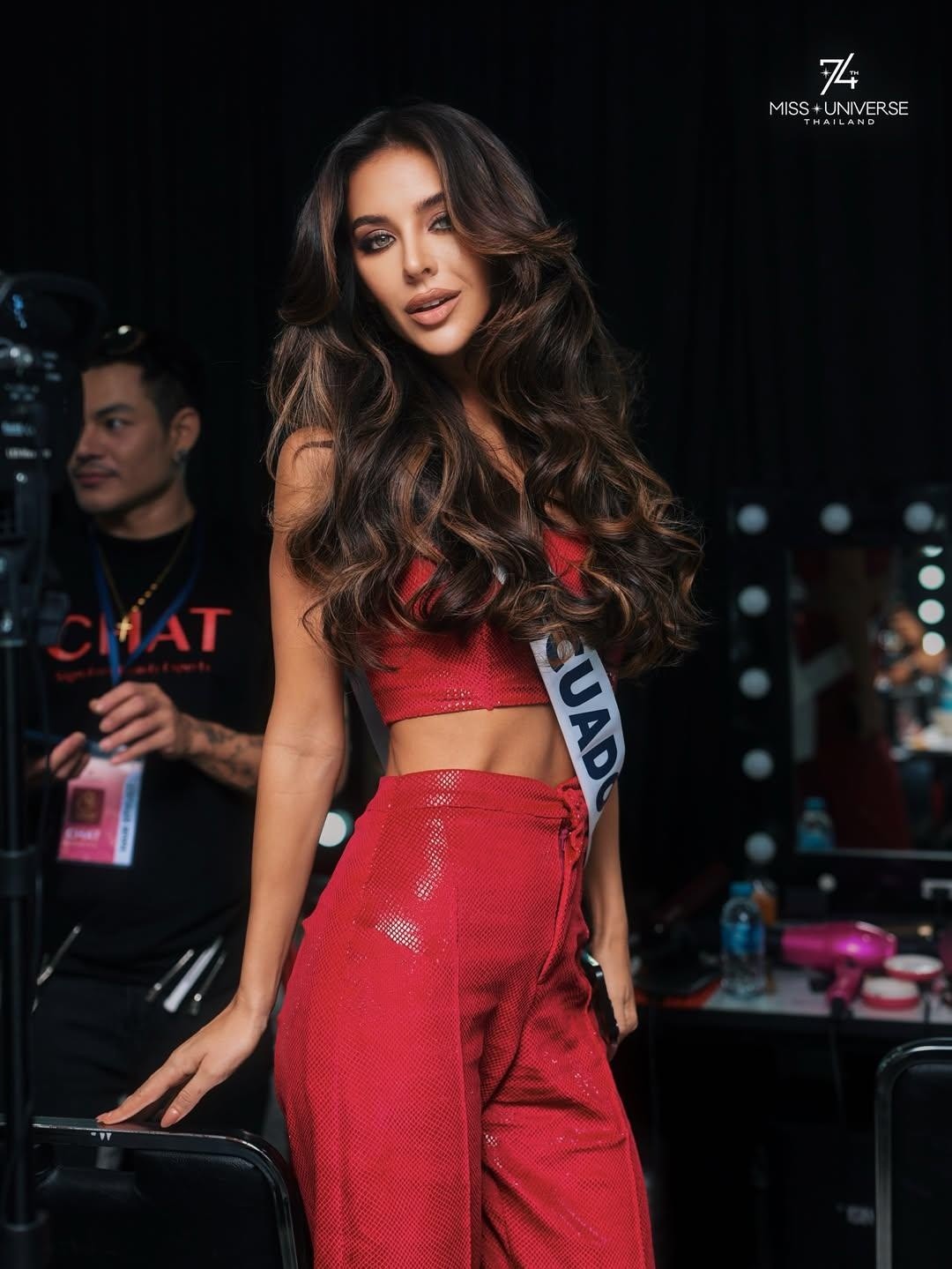 Nadia Mejía en los primeros días del Miss Universo.  (RRSS)