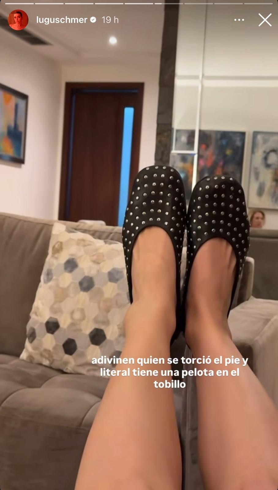 Una de las stories de Luciana Guschmer con la 