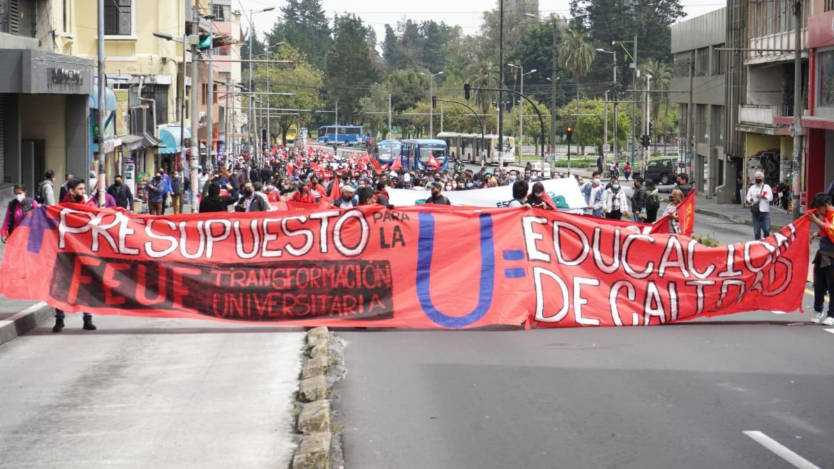 La Federación de Estudiantes Universitarios del Ecuador participarán en las marchas del 23M (Cortesía FEUE)