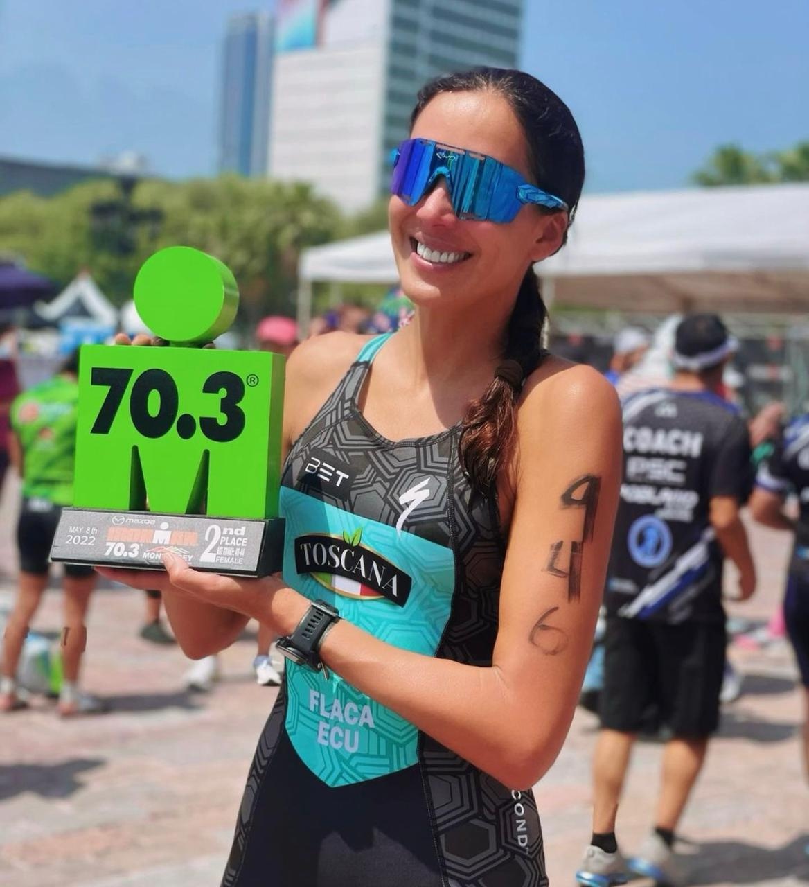 La deportista y actriz ecuatoriana se clasificó a su séptimo mundial de Ironman