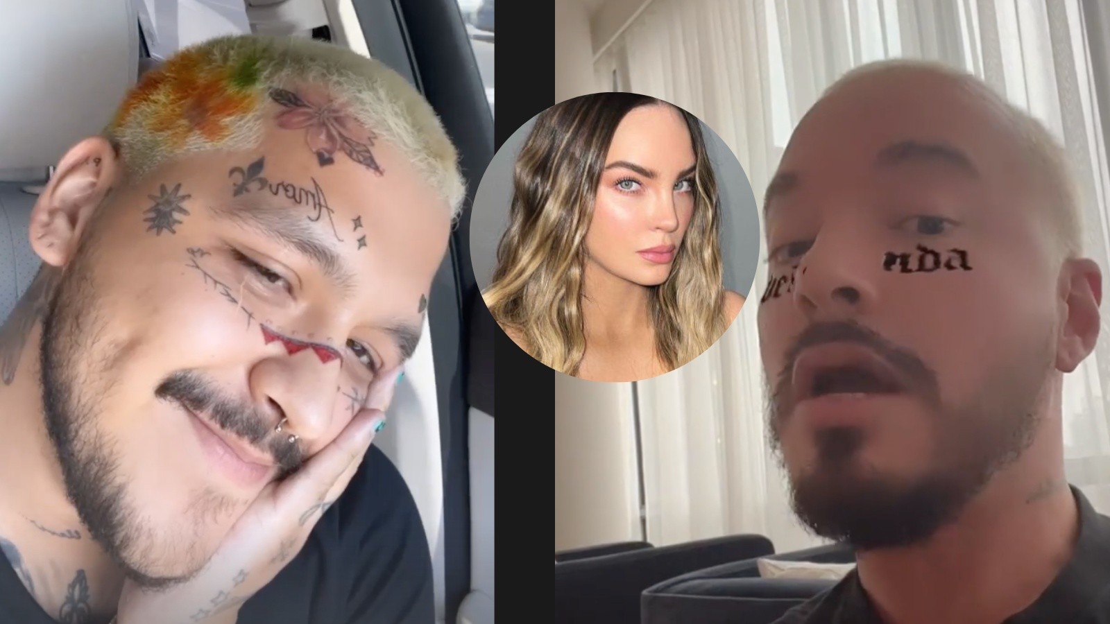 "Encuentra las diferencias", decía el post que posteriormente estalló en Instagram. (Instagram (nodal, belindapop, jbalvin))