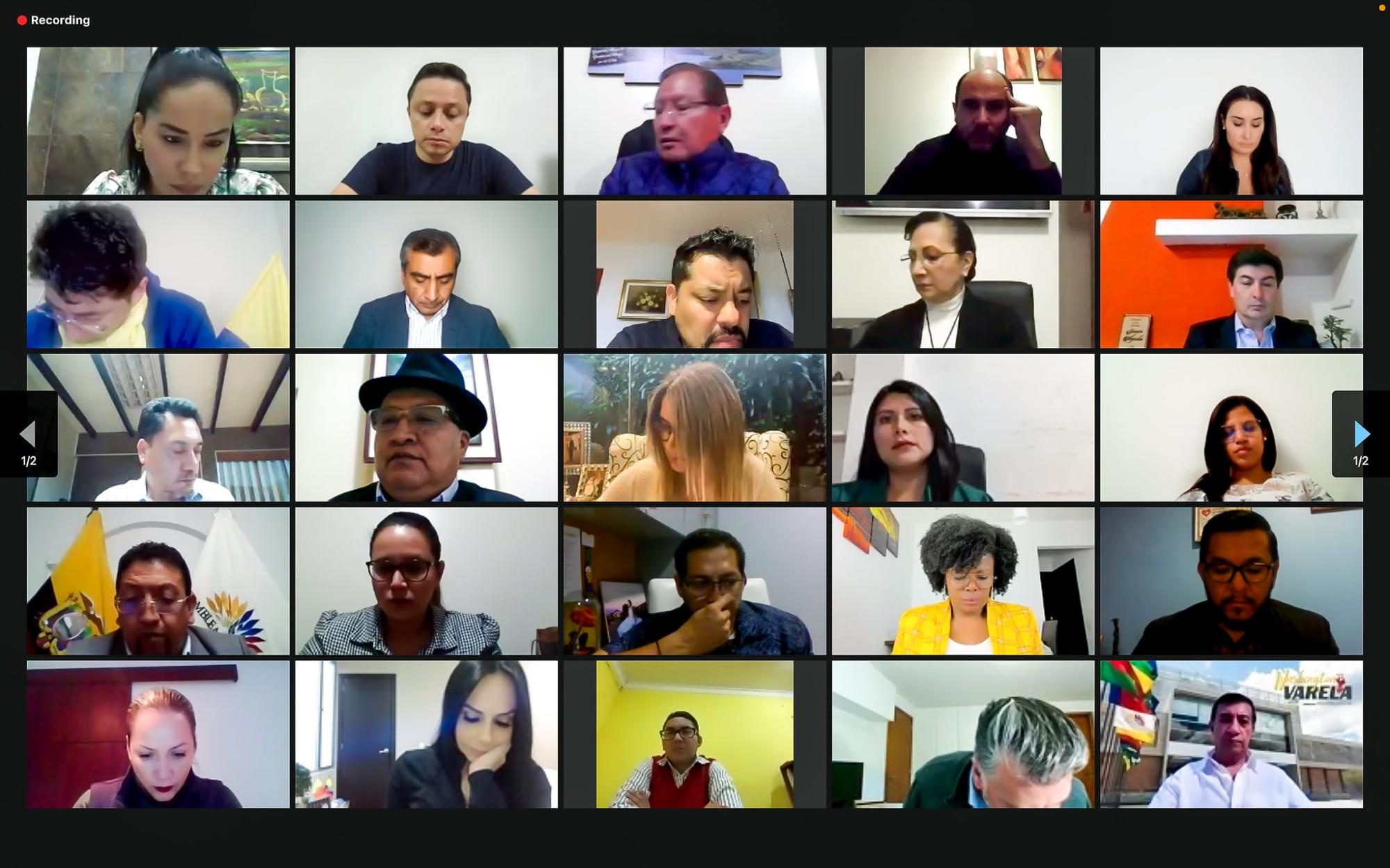 La sesión para tratar la destitución del presidente de la Asamblea fue virtual. (Asamblea Nacional)