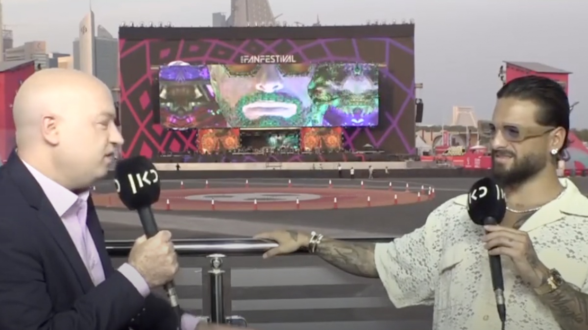 Maluma junto a la rapera Nicki Minaj y la libanesa Myriam Fares cantarán la canción oficial del Mundial. (Foto: captura de pantalla.)