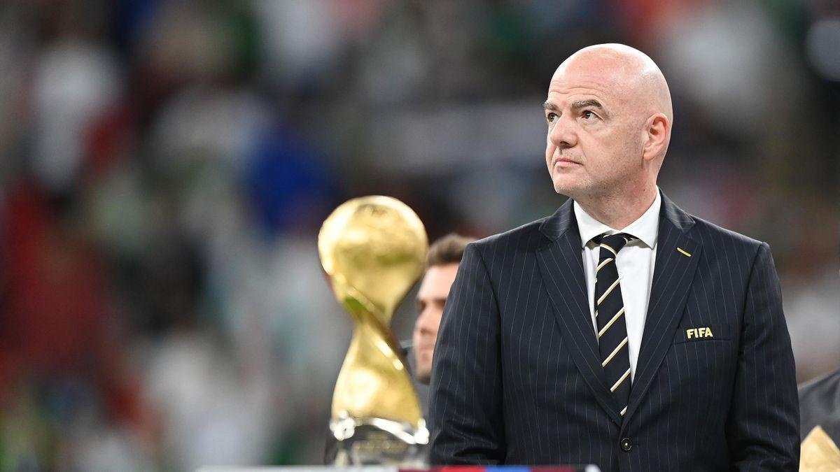 Gianni Infantino, presidente de la FIFA, destacó el "gran éxito" del Mundial de Qatar 2022 a falta de la final entre Argentina y Francia. (FOTO: EFE)