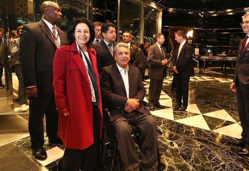Imagen de archivo del expresidente de la República, Lenín Moreno, y su esposa, Rocío González. (Flickr Presidencia)