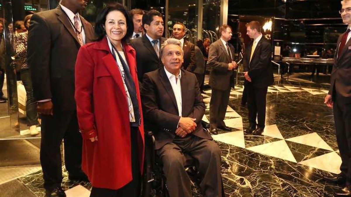 Imagen de archivo del expresidente de la República, Lenín Moreno, y su esposa, Rocío González. (Flickr Presidencia)