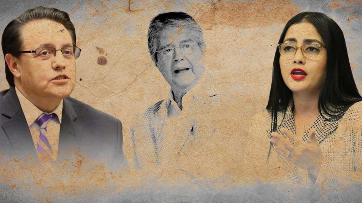 Fernando Villavicencio y Viviana Veloz ofrecieron una entrevista este martes 11 de abril, en Contacto Directo, sobre el juicio político contra Lasso. (Composición: Ecuavisa)