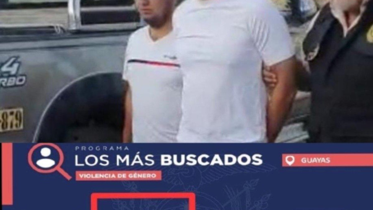 Momento en el que Robert Campos fue detenido en Lima, la capital del Perú. (Cortesía de @CmdtPoliciaEc)