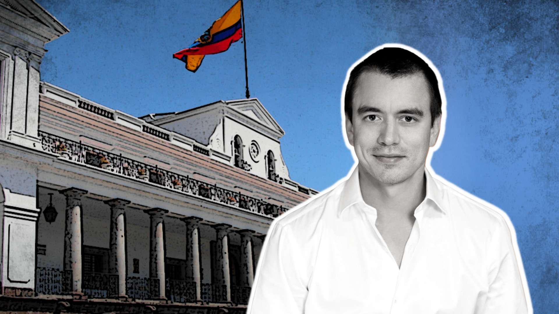 Daniel Noboa Azín es empresario y exlegislador y su dupla es la cuencana Verónica Abad. (Foto: Ecuavisa.)