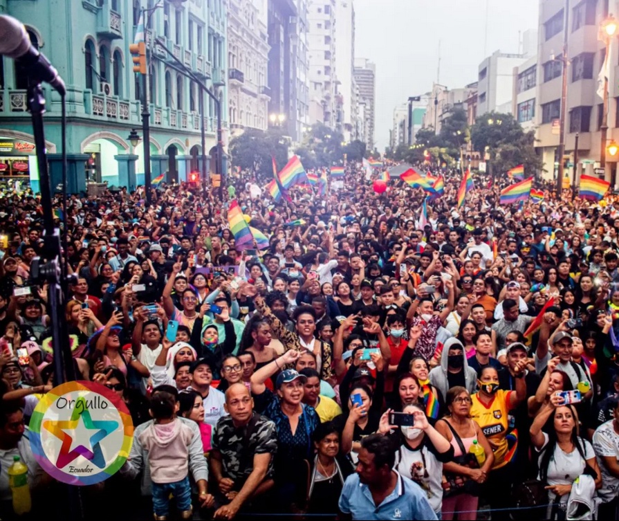 Imagen del desfile en Guayaquil por el Día Internacional del Orgullo LGBTIQ+, en julio del año pasado. (Orgullo Guayaquil)