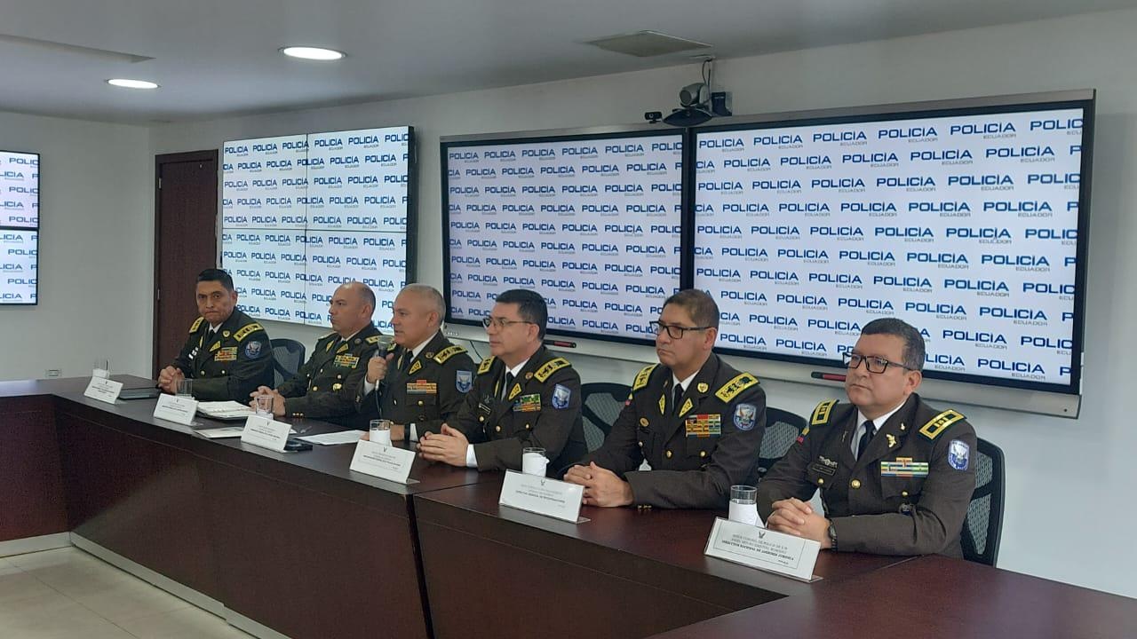 El Alto Mando de la Policía Nacional durante la rueda de prensa de este martes 27 de junio de 2023. (Policía Nacional)