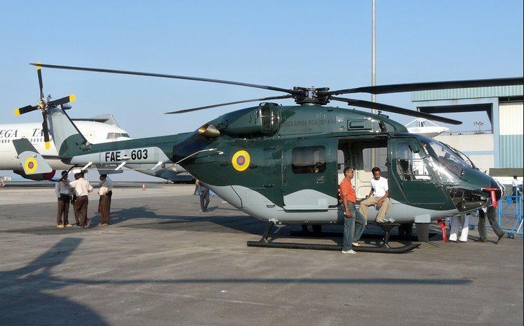 Uno de los siete helicópteros Dhruv de la Fuerza Aérea Ecuatoriana. (Archivo )