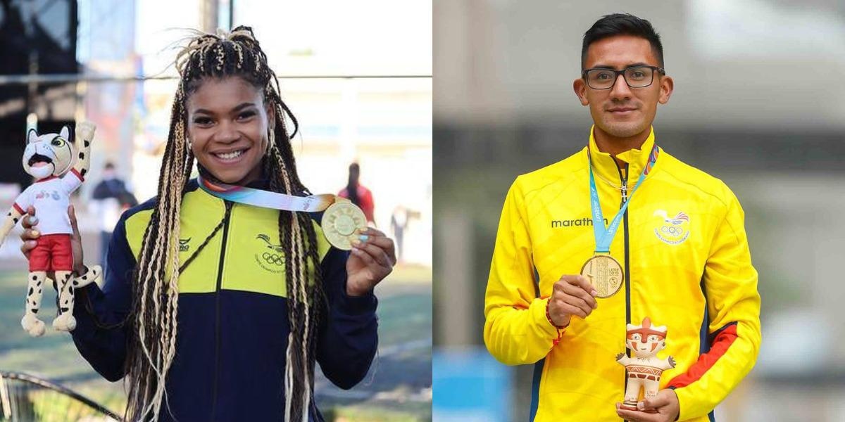 Angie Palacios y Daniel Pintado, los abanderados de Ecuador en los Panamericanos Santiago 2023.