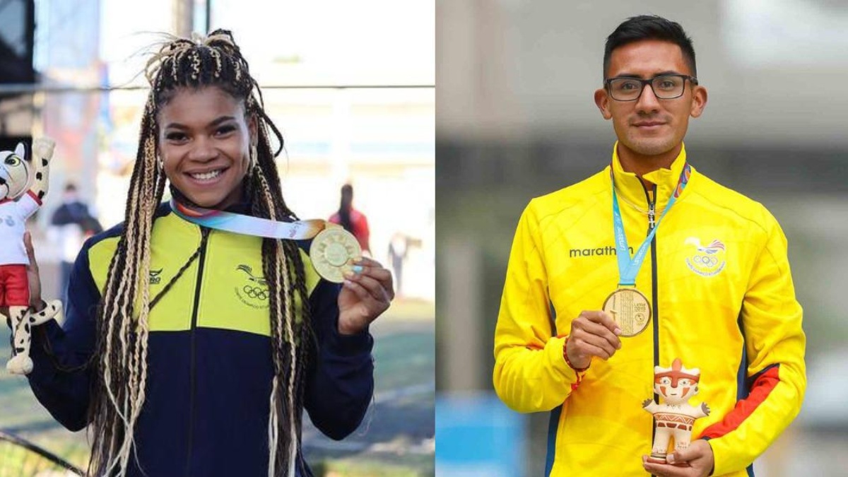 Angie Palacios y Daniel Pintado, los abanderados de Ecuador en los Panamericanos Santiago 2023.