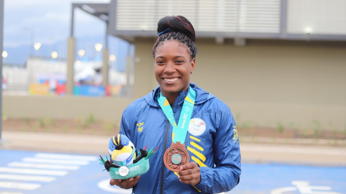 Celinda Caicedo recibió una medalla de bronce en judo (Comité Olímpico de Ecuador)