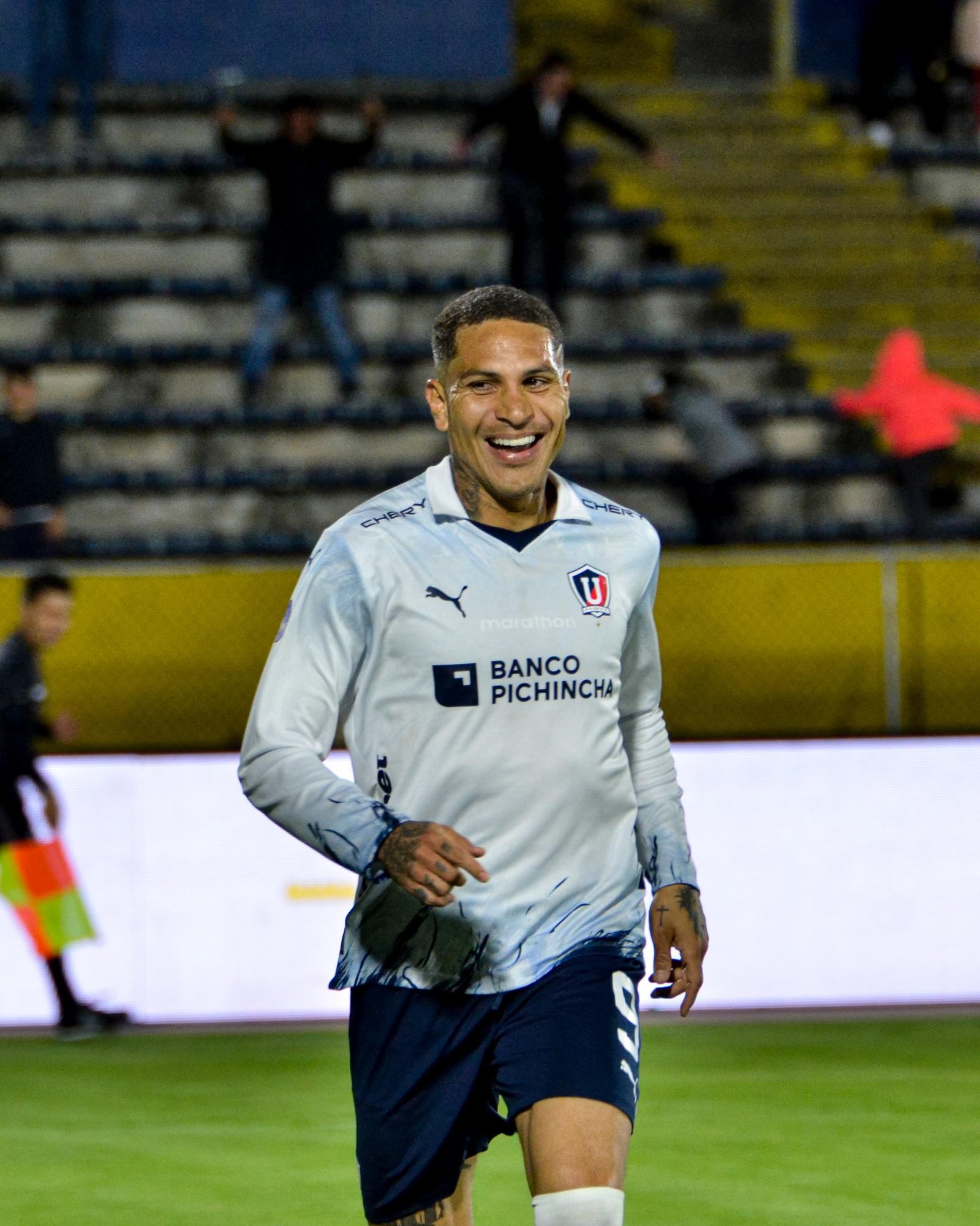 El delantero de Liga de Quito, Paolo Guerrero, celbra su gol contra Cumbayá (Foto: Liga de Quito)