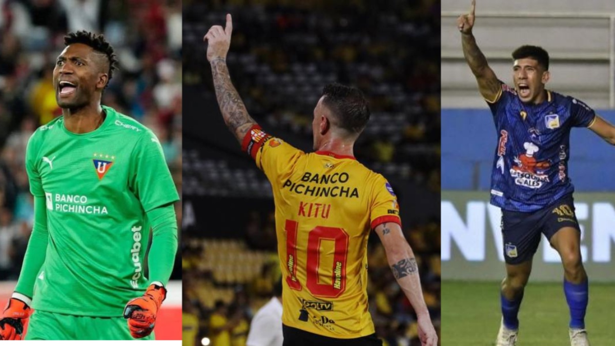 Alexander Domínguez (i), Damián Díaz (c) y Brian Oyola (d) están en el once ideal. (Archivo)