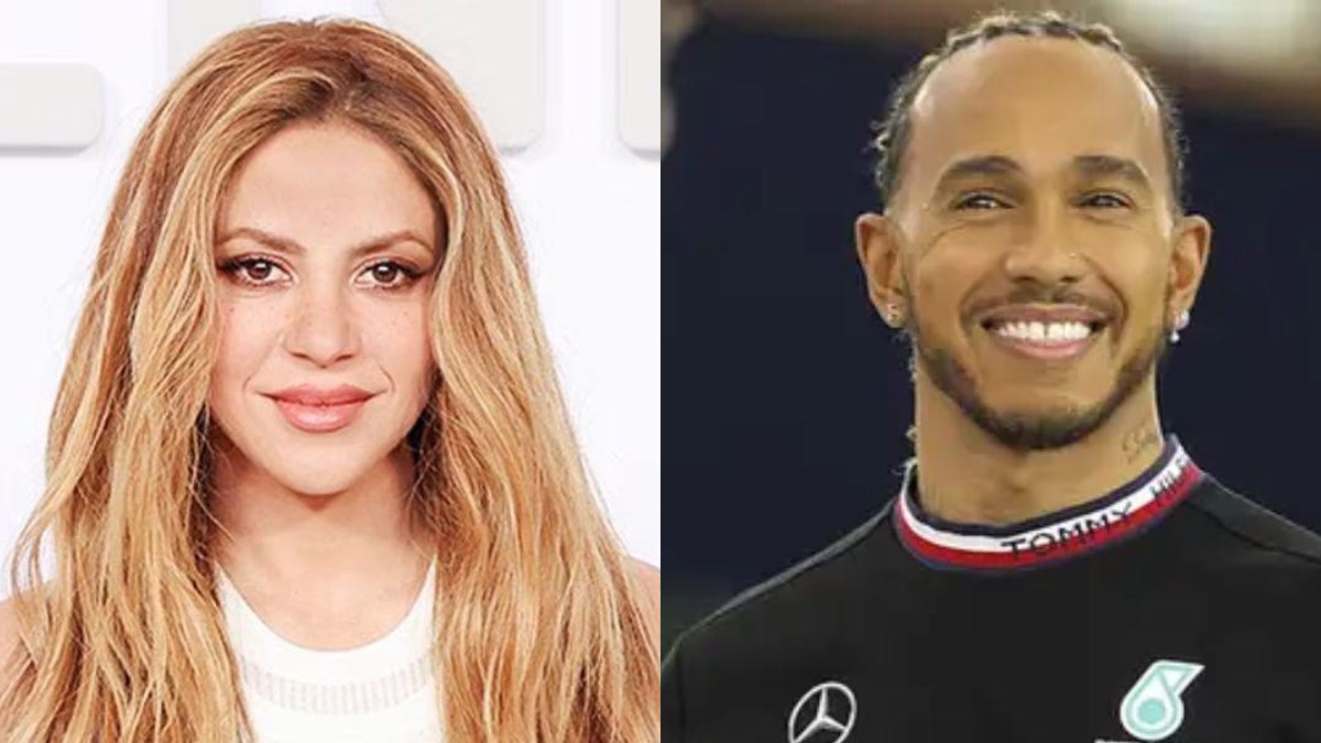 Shakira junto a Lewis Hamilton, piloto de la Fórmula 1, con quién estaría iniciando una relación, según lo difundido por medios españoles, en una imagen de archivo. (GOOGLE)