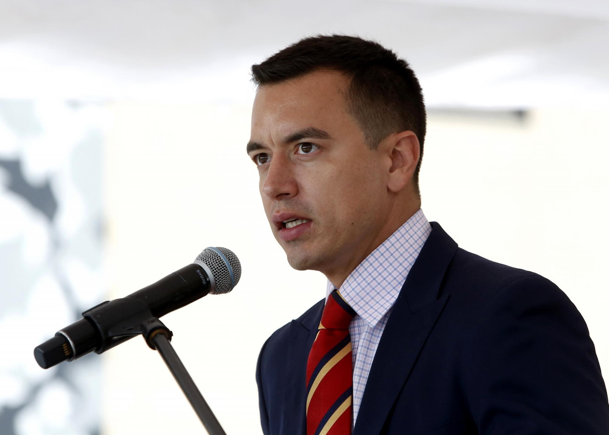 El presidente Noboa durante la conmemoración del GOE. (Flickr)