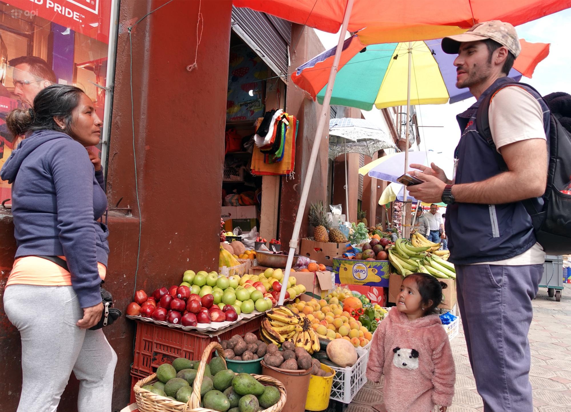 Mercado de Cuenza, Azuay. (API/ Archivo)
