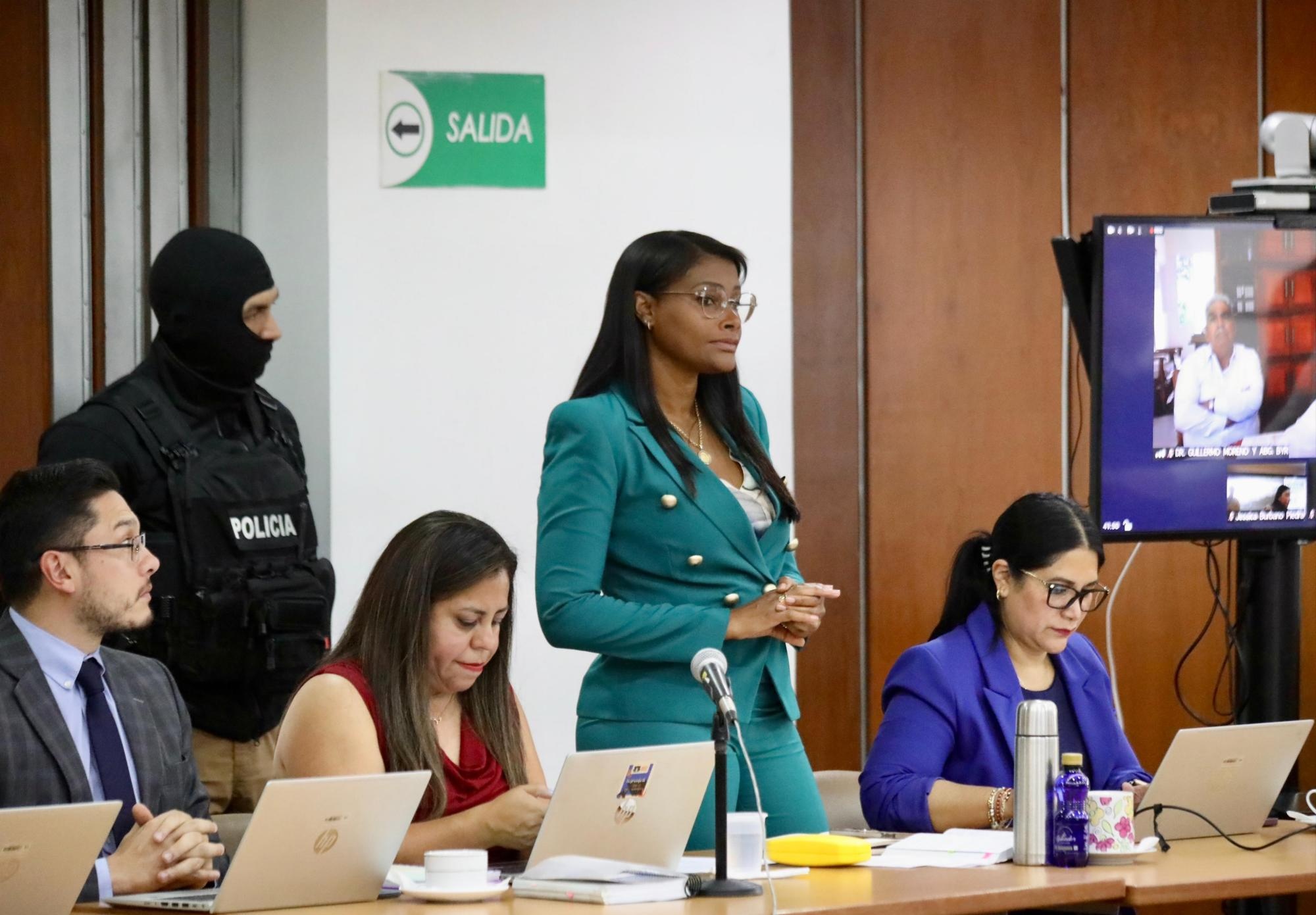 La fiscal Diana Salazar durante la audiencia del caso Sinohydro. (Fiscalía)