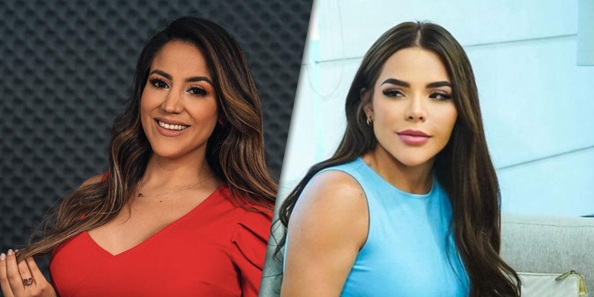 Una composición fotográfica en la que se muestra Mayra Salazar y  María Fernanda Vargas Cordova, alcaldesa de Simón Bolívar. (Portada: Ecuavisa.)