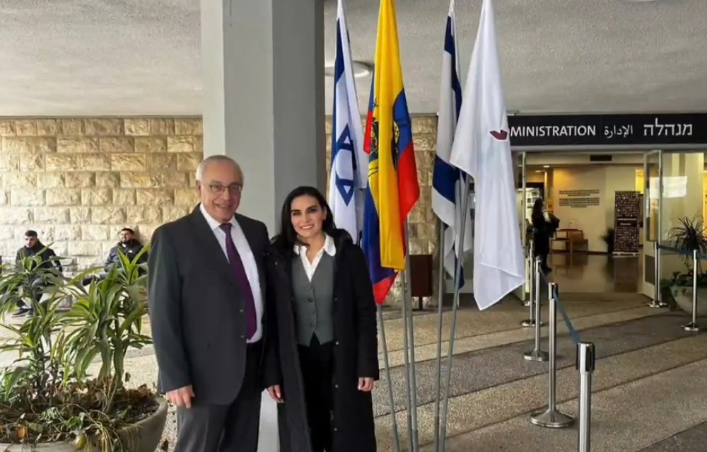 Foto de Verónica Abad en la Universidad de Jerusalén. (Verónica Abad - cuenta de X)