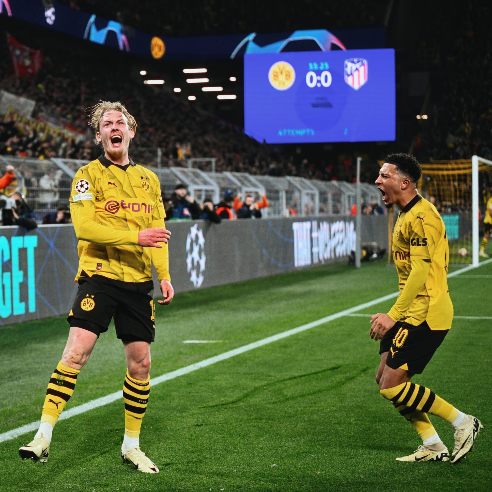 Gol de Julian Brandt con el Borussia Dortmund contra el Atlético de Madrid (Foto: Borussia Dortmund)