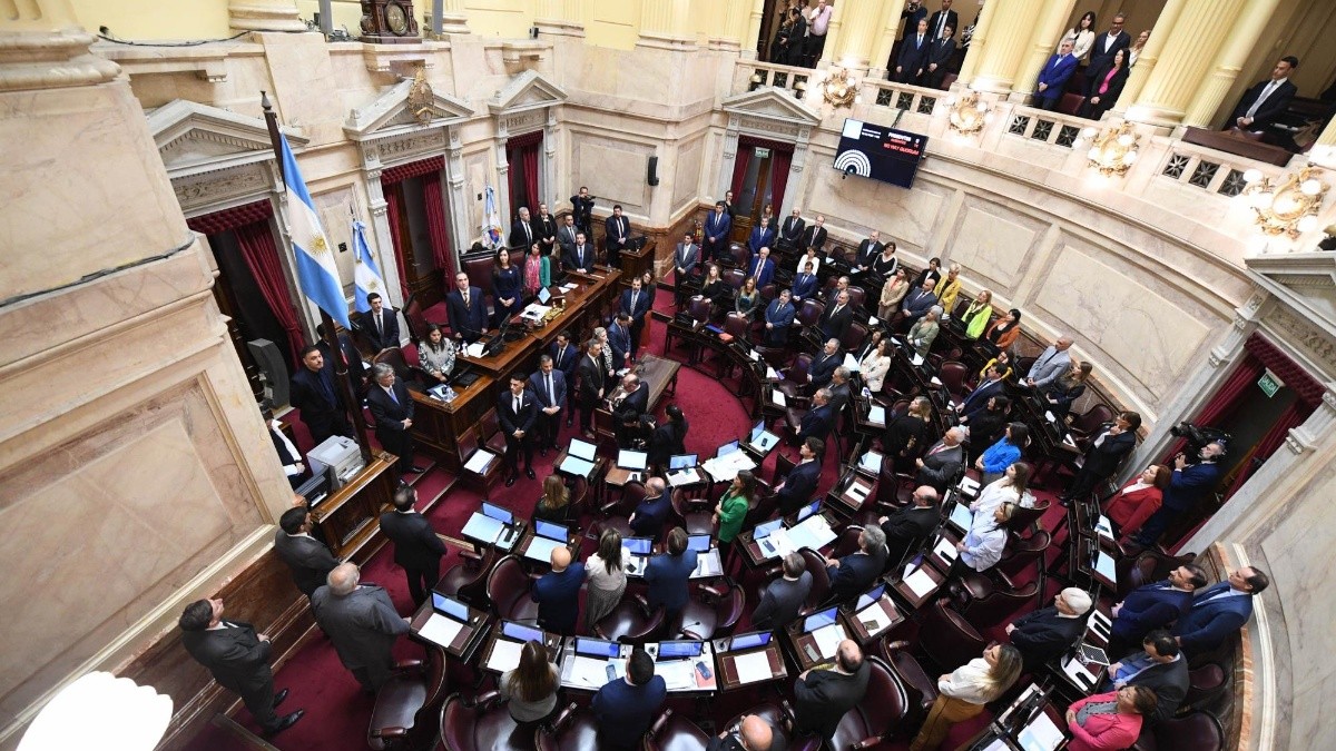 Sesión Ordinaria en el Senado de la Nación, Buenos Aires, Argentina, el 18 de abril del 2024. (Senado Argentina)