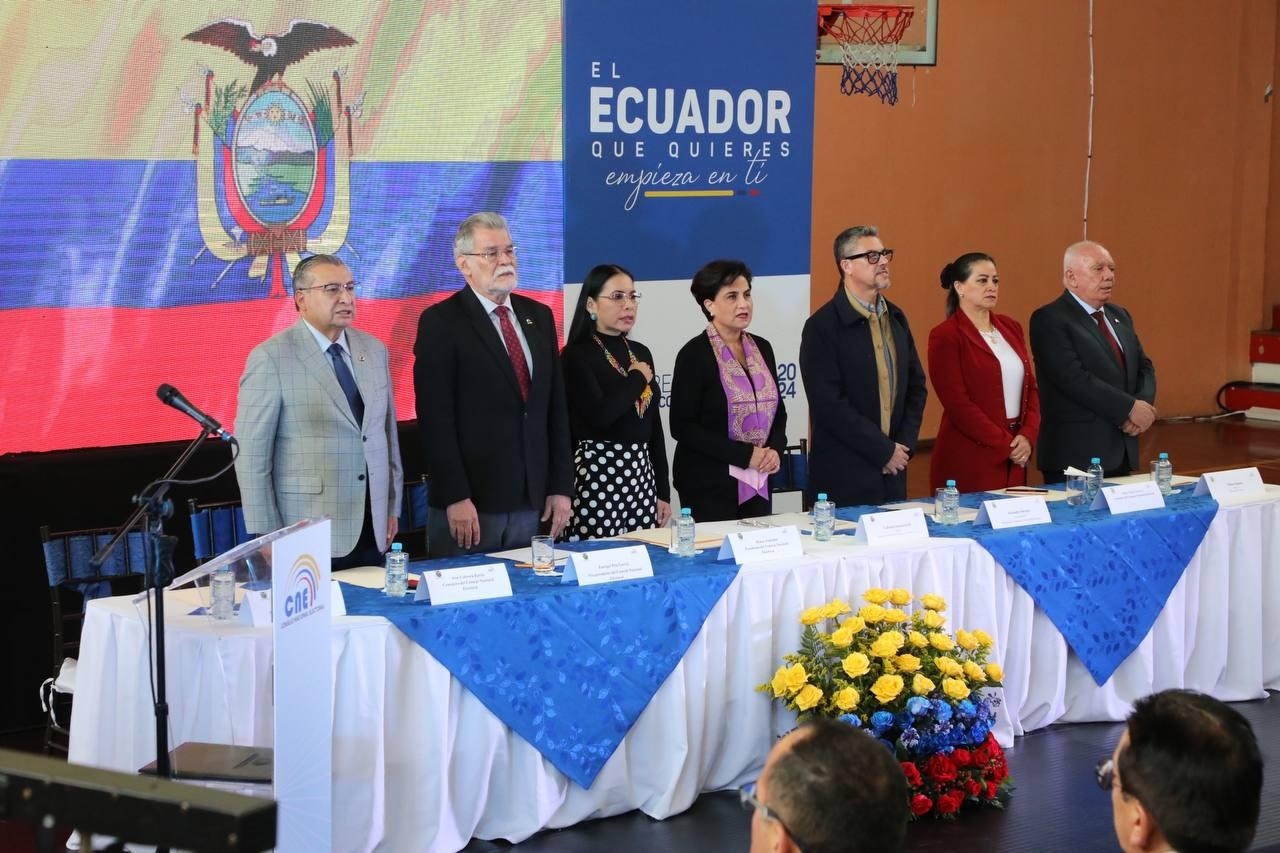 Acto de inauguración del proceso de voto presencial en el exterior. (CNE)