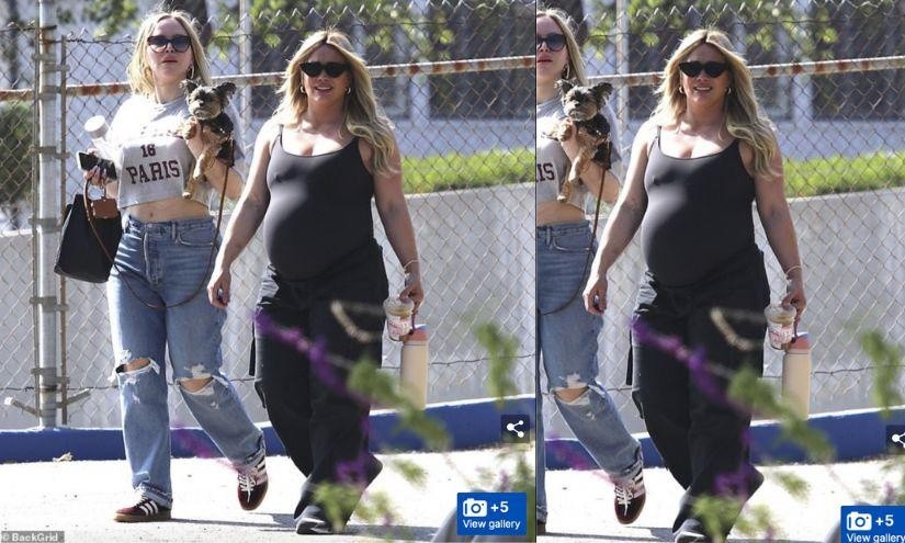 Imagen tomada de Hilary Duff junto a una de sus amigas. (RRSS / DAILYMAIL)