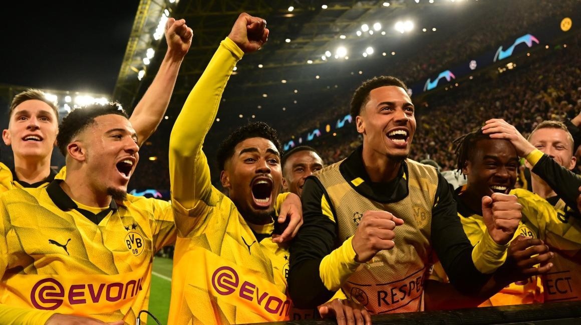Jugadores del Borussia Dortmund, celebrando su pase a la final. (Borussia Dortmund)