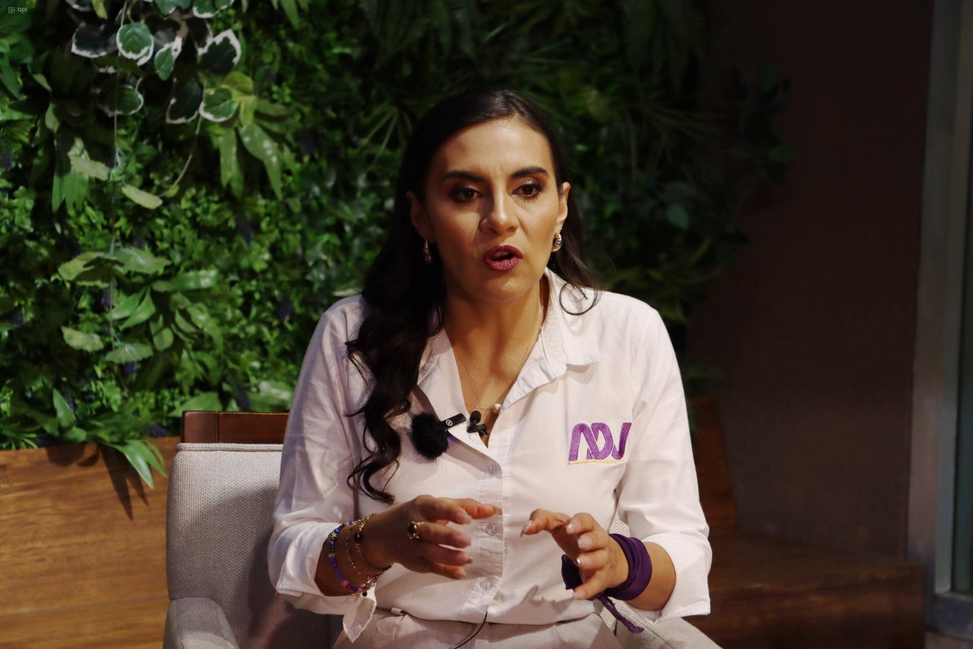 Verónica Abad antes de recibir los resultados de las elecciones anticipadas 2023. (API)