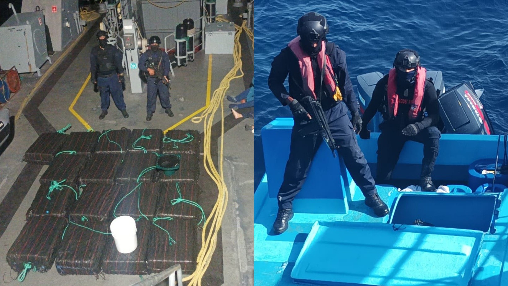 Incautación de droga en las Islas Galápagos. (Foto: Armada del Ecuador)